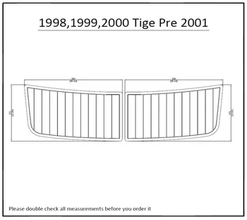 

1998,1999,2000 Tige Pre 2001 Swim Platform Pad Boat EVA Teak Decking 1/4" 6mm