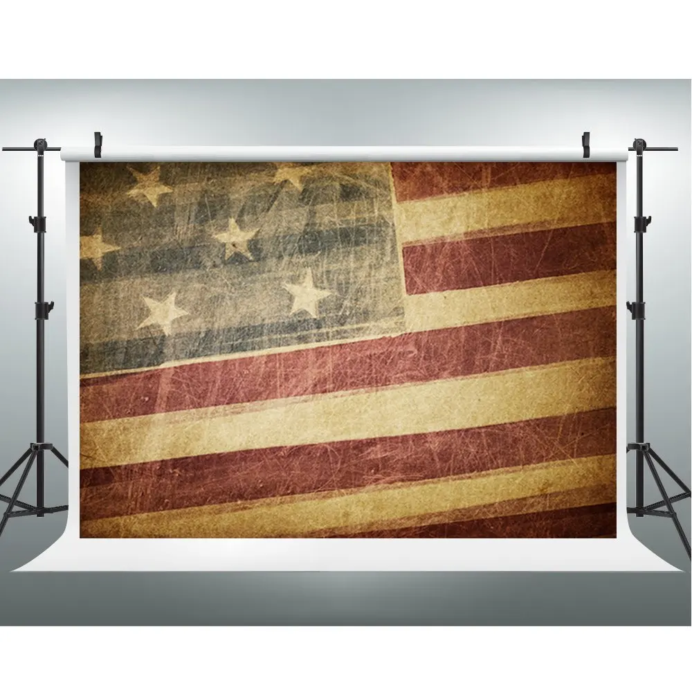 

Old Vintage Large American Flag Photography Backgrounds polyester or Vinyl cloth High quality Computer print wall backdrop
