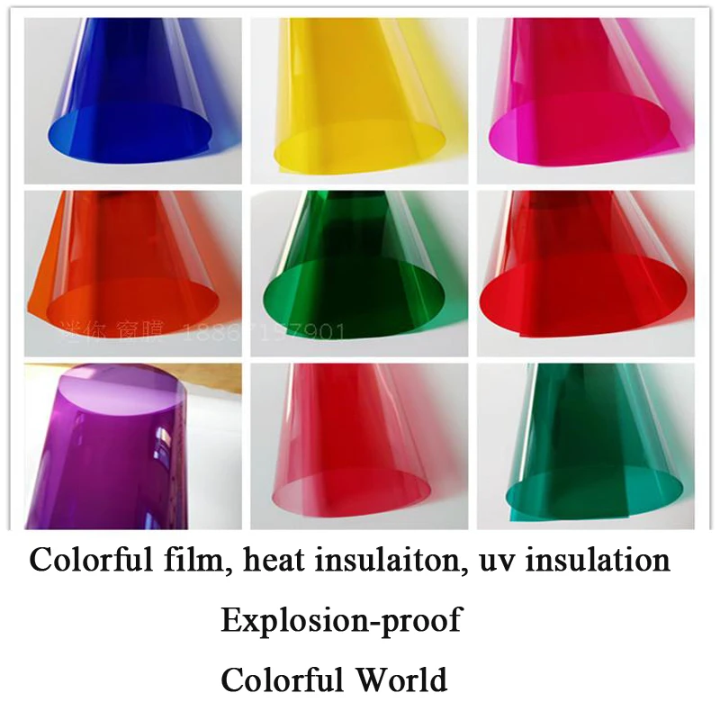 Nice Pure Colour Decorative Film Changing Glass Colour UV Insulation