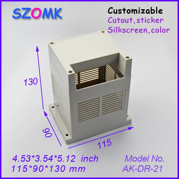 

plastic case electronics electrical junction box (10 pcs) 115*90*130mm enclosures for electronics plastic case din rail box