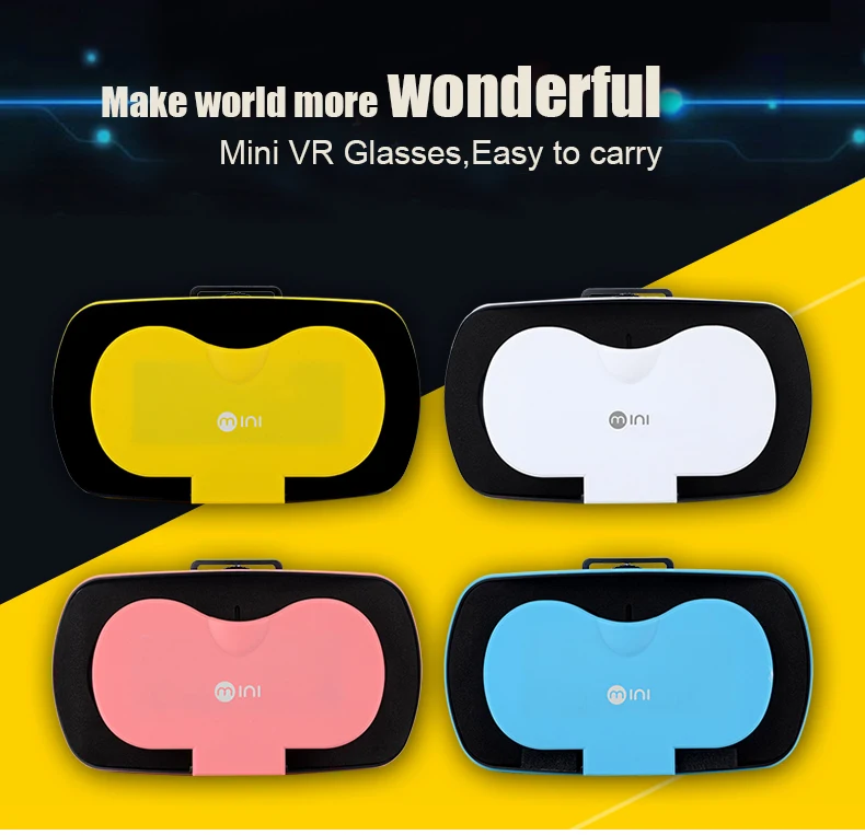 Мини 3D очки виртуальной реальности крепление на голову шлем VR гарнитура Google