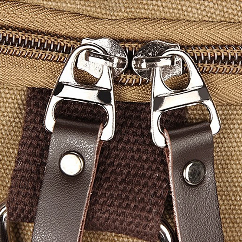 Men's Fashion Backpack Large Capacity Canvas Pack Bucket Shoulder Bag Man Travel Mountaineering Backpacks Multi Function Bags