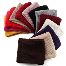 1 шт., женский зимний вязаный шарф, воротник-хомут, бархатный теплый шарф, Круглый бесконечный кабель, теплая Толстая шаль, модные аксессуары