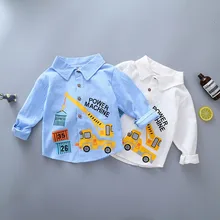 Г. Новая детская рубашка для мальчиков хлопковая рубашка с длинными рукавами для маленьких мальчиков Весенняя блузка детская Повседневная рубашка для мальчиков, одежда