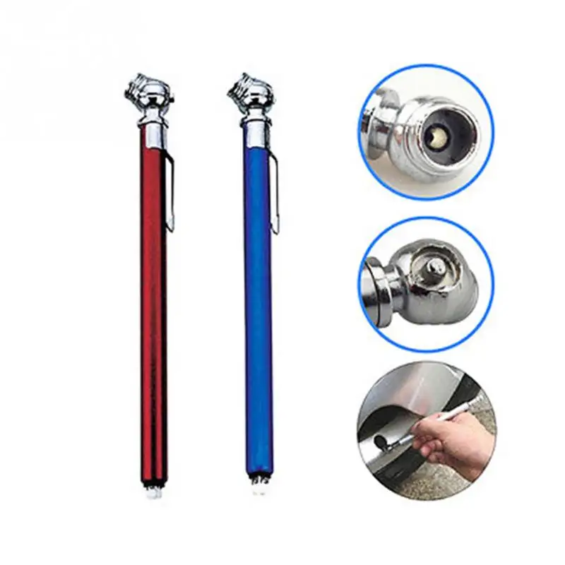 

Portable Tire Air Pressure Test Gauge Pen Vehicle Car Motorcycle Tyre Test Meter Pen Silvery 5-50 PSI Diagnostic Tools