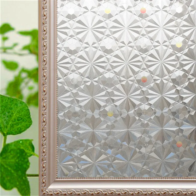 

No glue Thickened Magic diamond frosted glass window film, Stained Static Cling foils privacy window sticker For Home Decorative