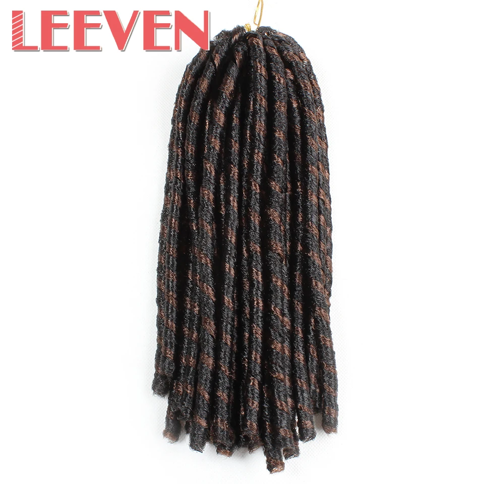 Leeven 14''30strand искусственные локоны в стиле Crochet косы инструменты для завивки волос Синтетические косички, мягкая страх пряди для наращивания волос высокое Температура волокна