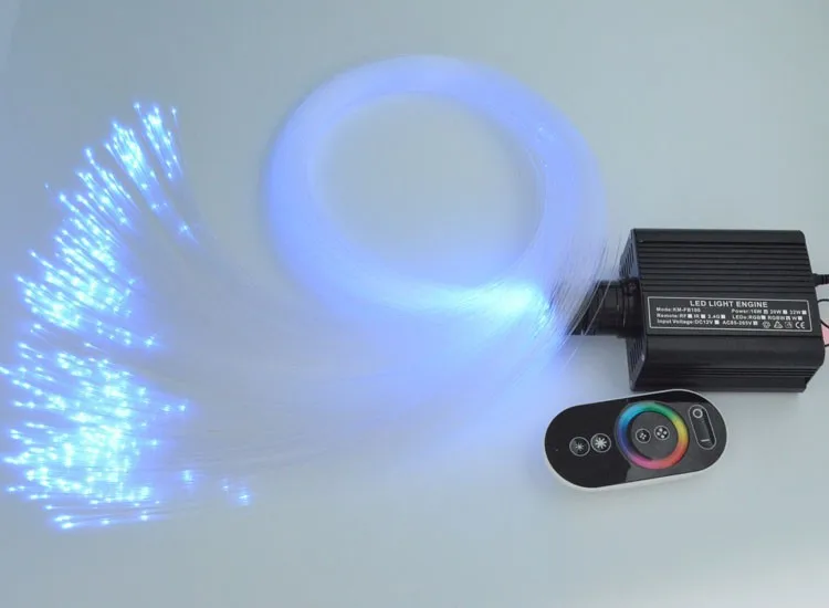 Óptica + Rgb Kit de Iluminação Fibra 0ptic Estrela Teto 0.75mm 150 Pces * 2 m Pmma Luz Engien Toque Remoto 16 w Led 15 light red brown hair