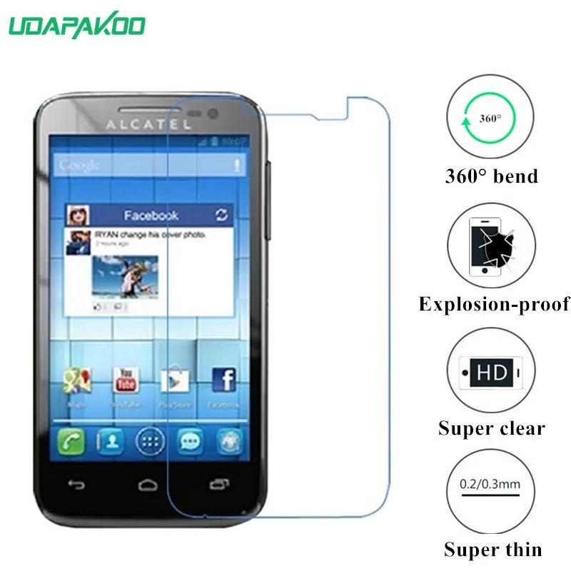 Udapakoo прозрачная пленка из закаленного мягкого стекла для Alcatel One Touch M POP OT 5020 5020D