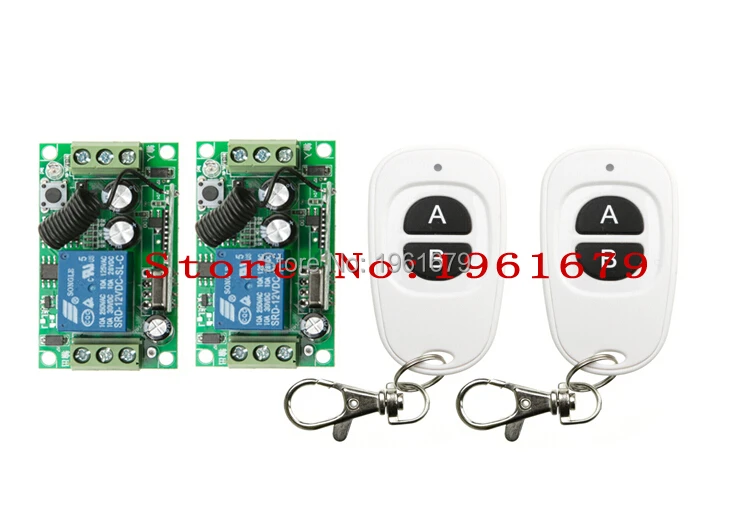 DC 12 V 1 ch RF wireless remote control switch 2 X receiver &amp2 transmitter new black-white | Электроника