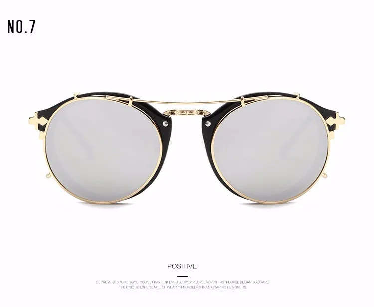 JackJad 2021 Fashion Style SteamPunk Clamshell Removable Sunglasses Vintage Retro Brand Design Sun Glasses Oculos De Sol Gafas