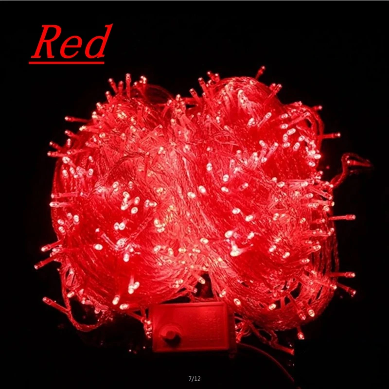 AC220V waterproof 100M 600leds white warm LED string lights for Christmas holiday wedding party fairy tale decorative lighting