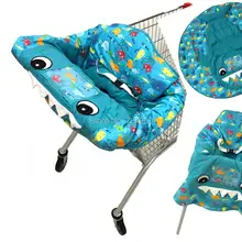 3в1 покрывало для магазиннной тележки с акулой/чехол для стульев/игровой коврик Защитная Подушка полная безопасность жгут универсальная посадка Складная для ребенка