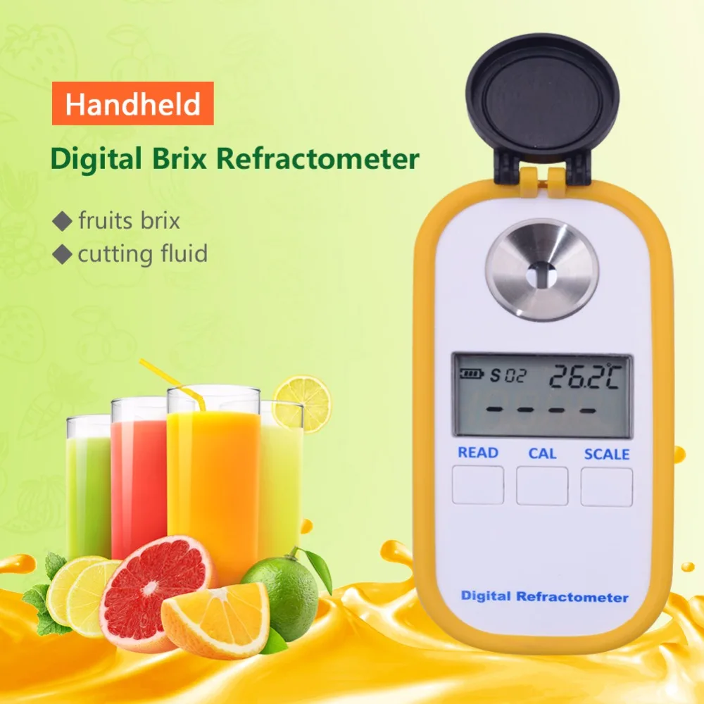 

2017 hot 100% Digital Brix Refractive Index Refractometer 0-50% Brix For Sugar In Wine Concentration Of La Noodle