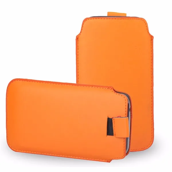 Для Oukitel C12 Pro Чехол универсальный язычок кожаный чехол сумки чехол для телефона для Oukitel C12 Pro Чехол C 12 Pro C12Pro Coque - Цвет: orange