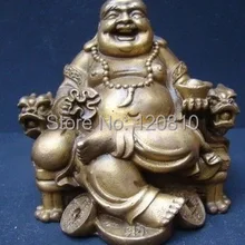 Коллекционные Меди будда орнамент статуя