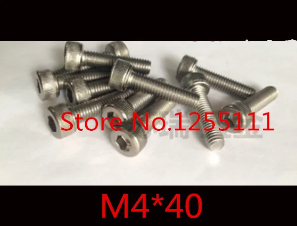

20pcs/lot DIN912 m4*40 M4 x 40 Titanium TA2 hex socket cap head screw