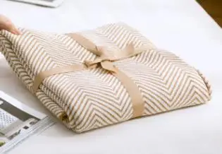 Прямая поставка хлопок волна с кисточкой вязание одеяло Cobertor на диване хлопок бросит диван самолет путешествия пледы серый для спальни - Цвет: Light coffee