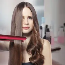 Выпрямитель для волос для укладки волос 2 в 1 турмалин керамический плоский утюг для всех типов волос с мешком для хранения краски бигуди