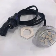 Прибор приемно-35 мм Светодиодная точечная лампа; 9 светодиодов 5050; DC12V; 2,16 Вт; IP65; UCS1903 IC; прозрачная крышка с; обувь на плоской подошве с закрытой пяткой; с длиной 1 м для 13,5 мм pigtials