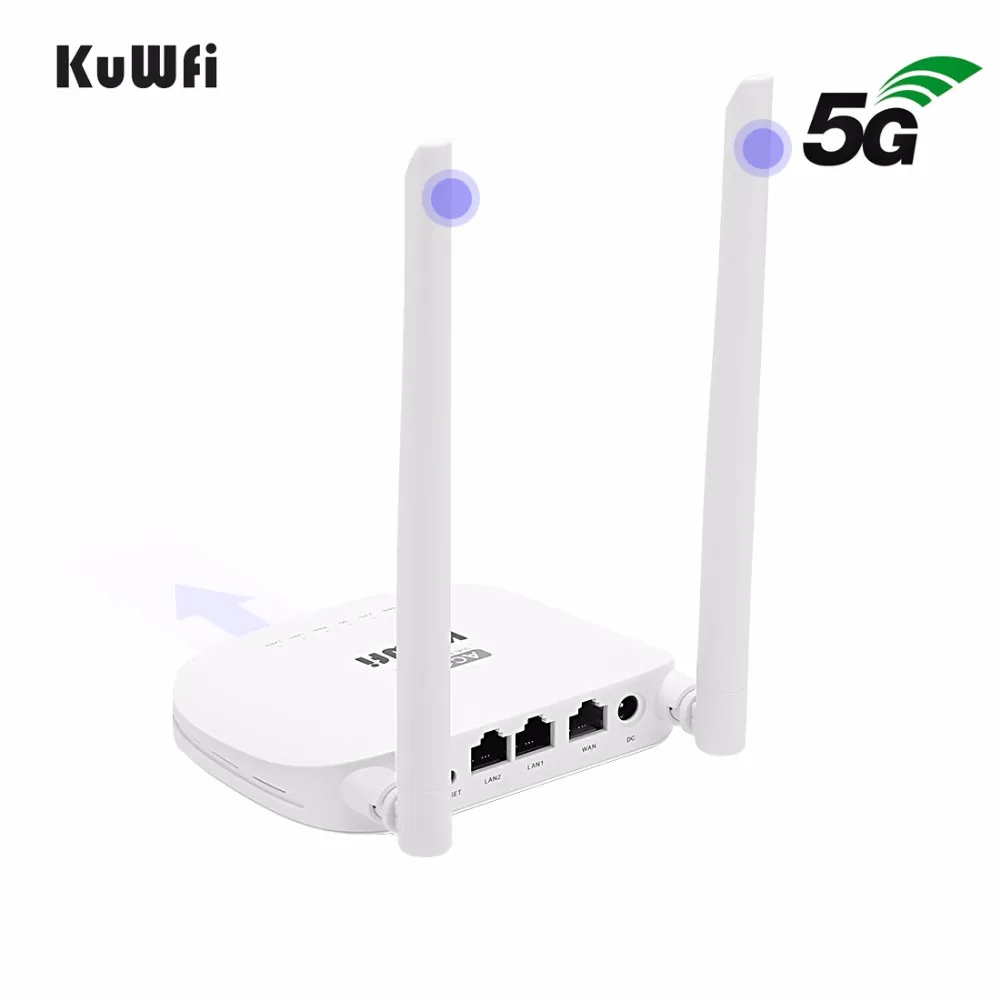 KuWFi 2 4 ГГц 5 двухдиапазонный беспроводной Wi Fi маршрутизатор повторитель скорость