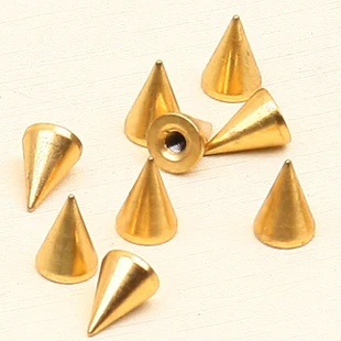

7x10mm copper Punk Spike Rivet Screw Bead DIY metal Cone Studs Leathercraft Nailhead Spots Rock rivets and studs gold