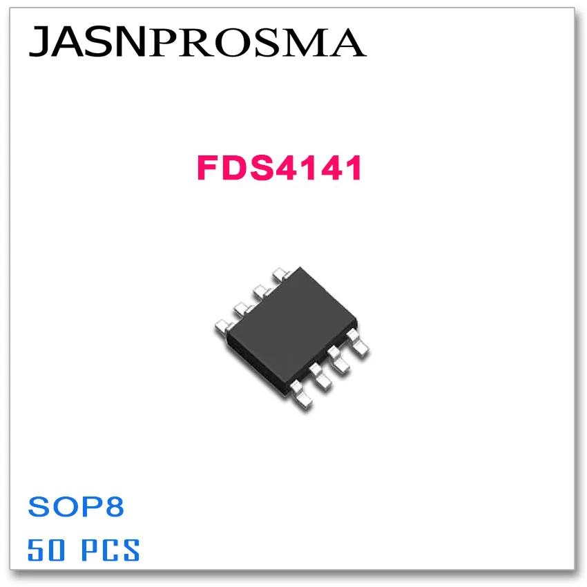 JASNPROSMA FDS4141 SOP8 50PCS P-Channel 40v 4141 High quality | Электроника