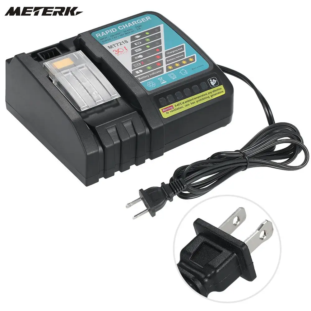 

3A Battery Charger Replacement for Makita DC18RC DC18RA BL1830 BL1815 BL1840 BL1850 14.4V-18V Li-ion Battery