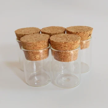 

100pcs/lot 5ml glass test tube with cork 22*30mm clear glass vials wishing bottle Home Decorative tube