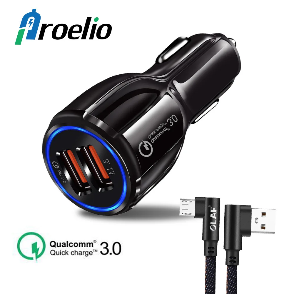 Proelio Quick Charge 3.0 Fast Charger Car USB Charger For iPhone 6 6S 7 8 Plus X XR XS Max QC 3.0 For Xiaomi Redmi Note 7 MI 8 9