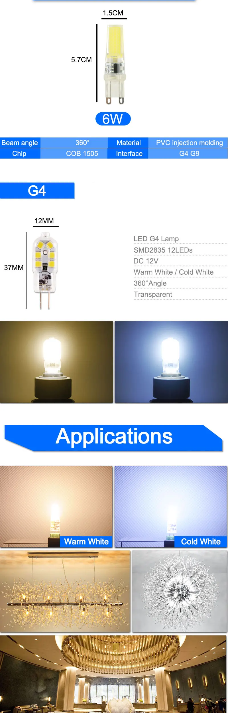 10 шт. COB затемненный светодиодный G4 светильник G9 светодиодный светильник 220V AC DC 12V светодиодный G9 3W 5W 6W SMD 2835 Светодиодный светильник ing заменить галогенные точечный светильник