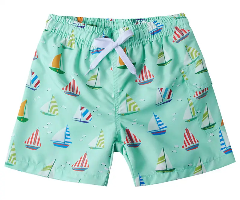 Гавайские пляжные шорты с принтом ананаса, шорты с эластичной резинкой на талии для маленьких мальчиков, летние детские повседневные штаны с героями мультфильмов, плавки для плавания, 4, 6, 8, 9, 10 лет - Цвет: ZLST0016