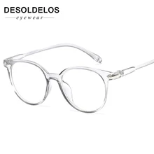 Модные женские очки оправа для очков мужская оправа винтажные круглые прозрачные линзы очки Оптическая оправа для очков