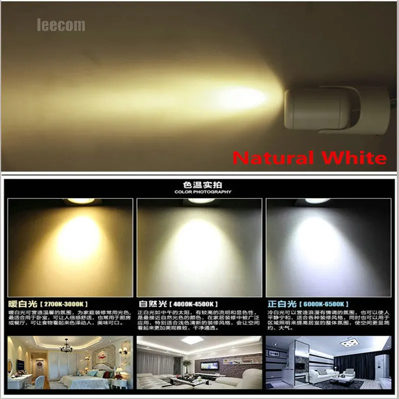 Lâmpada do Teto Luz de Ponto Led para Baixo Super Brilhante Graus Rotação Ac85-265v Downlights Superfície Montada 5w 7 180 8 180 graus rotação lâmpada do teto led