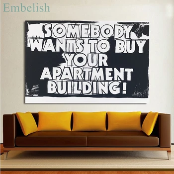 

Embelish Black And White Letters Andy Warhols Artworks For Living Room Home Decor Wall Art Pictures HD Canvas Paintings Posters