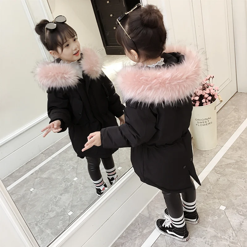 

2018 Children's Winter Cotton Warm Jacket Cotton-padded Jackets Children Clothes Jacket Park for A Girl Fashion Casual Coat