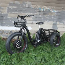 48V 1000W electric three-wheeled snowmobile Electric three-wheeled bicycle fat ebike 20-24inch wheel electric