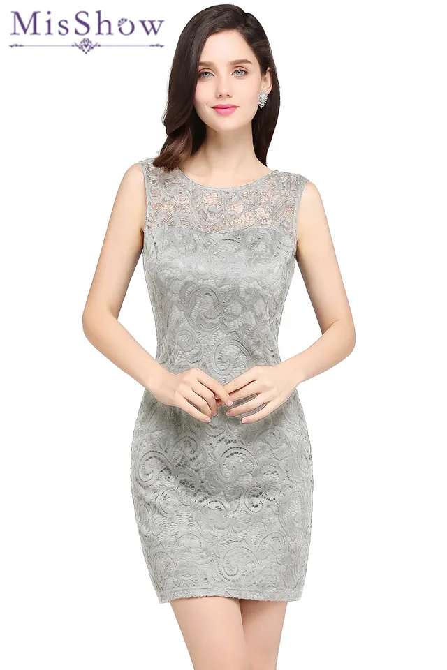 silver sheath dress