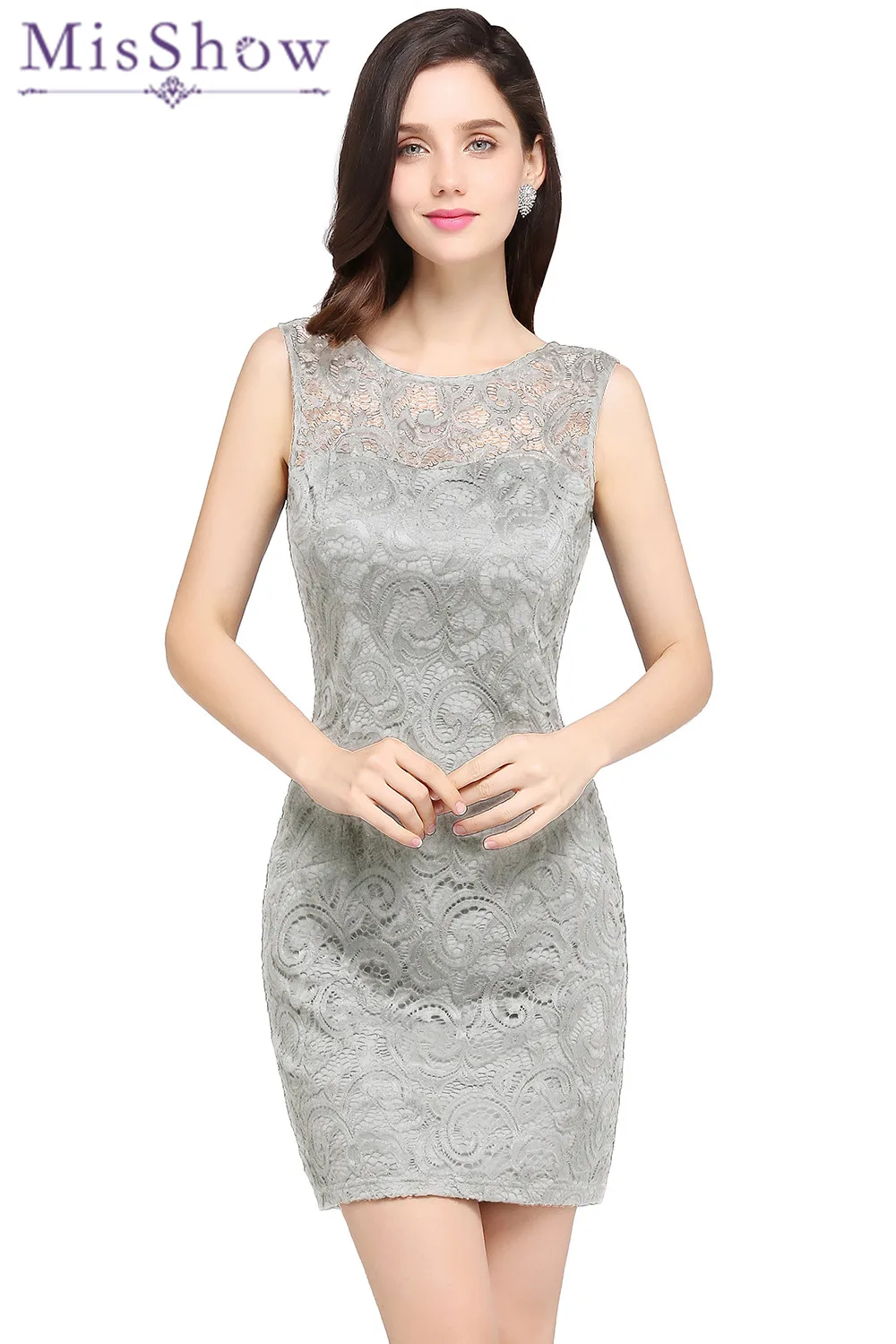 Simple Multiple Colors Sheath Silver Short Bridesmaid Dresses 2018 Elegant Mini Party Gown For Wedding Guest