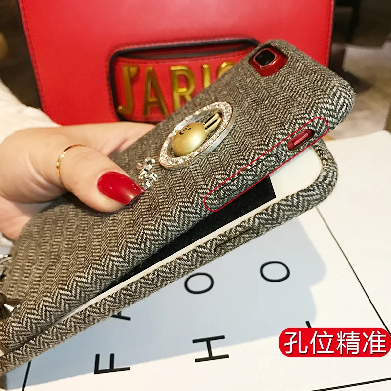 Aoweziic для IPhone X XS MAX XR Набор мобильного телефона со шнурком фланелевой подвеской на