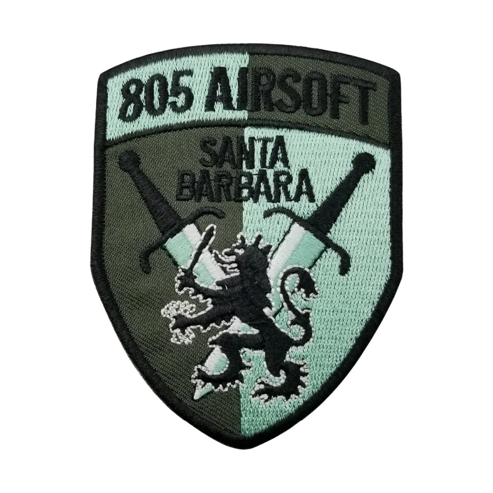 805 airsoft embroidery iron on patches custom rider front patch cloth