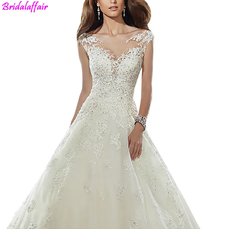 

White Lace Up Appliques Ball Gown Cheap Wedding Dresses Vestido De Novia Princesa Vintage Wedding Dresses Real Image Bridal Gown