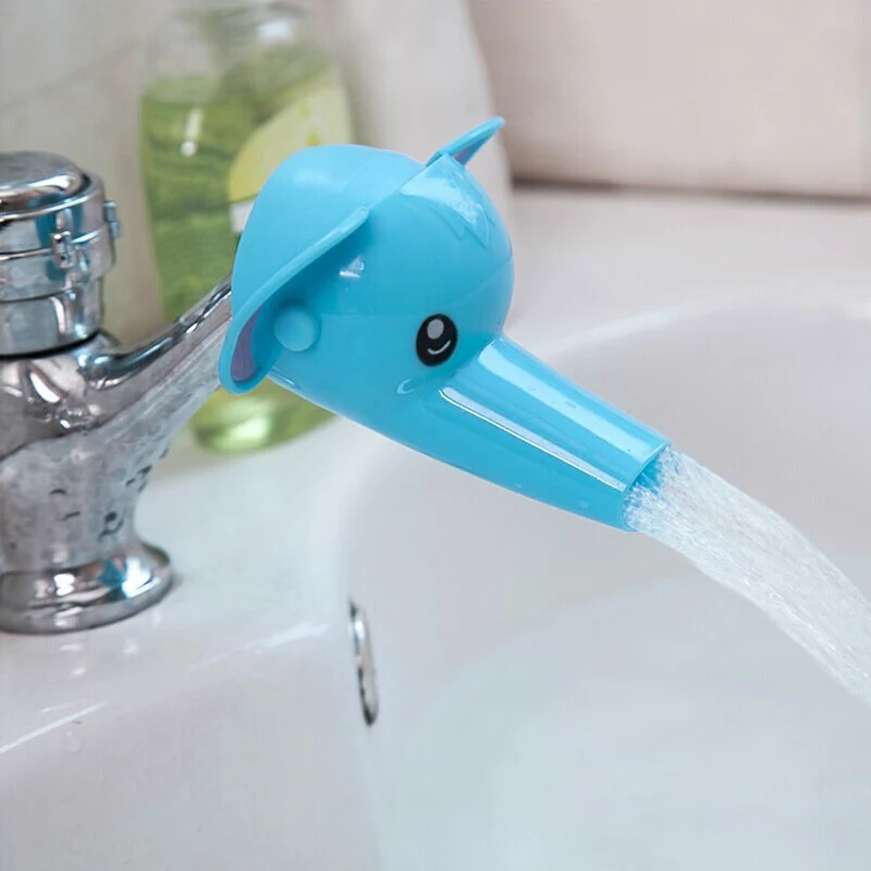 1PCS Cute Cartoon Silicone Water Tap Extension Device Home Bath Prod Kids Water Chute Convenient Bathroom Accessories