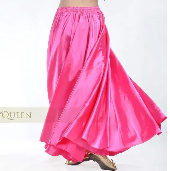 14 цветов Профессиональная женская одежда для танца живота 360 градусов юбки для фламенко юбки размера плюс атласная юбка для танца живота