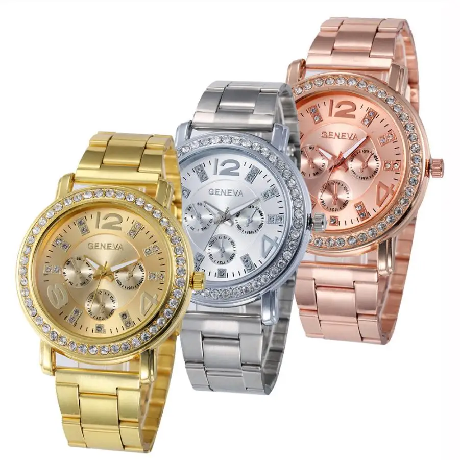 Fashion Ladies Gold Watches Women Clock Female Stainless Steel Band Sport Quartz Hour Wrist Analog Watch relogio feminino A0 Fashion Ladies Gold Watches Women Clock Female Stainless Steel Band Sport Quartz Hour Wrist Analog Watch relogio feminino A0