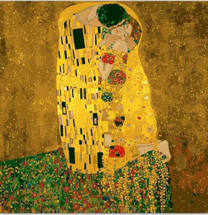 Алмазная картина Gustav KLIMT 5d с маминой любовью, полная Алмазная вышивка, наборы для вышивания крестиком на Рождество, декоративные наклейки - Цвет: Белый