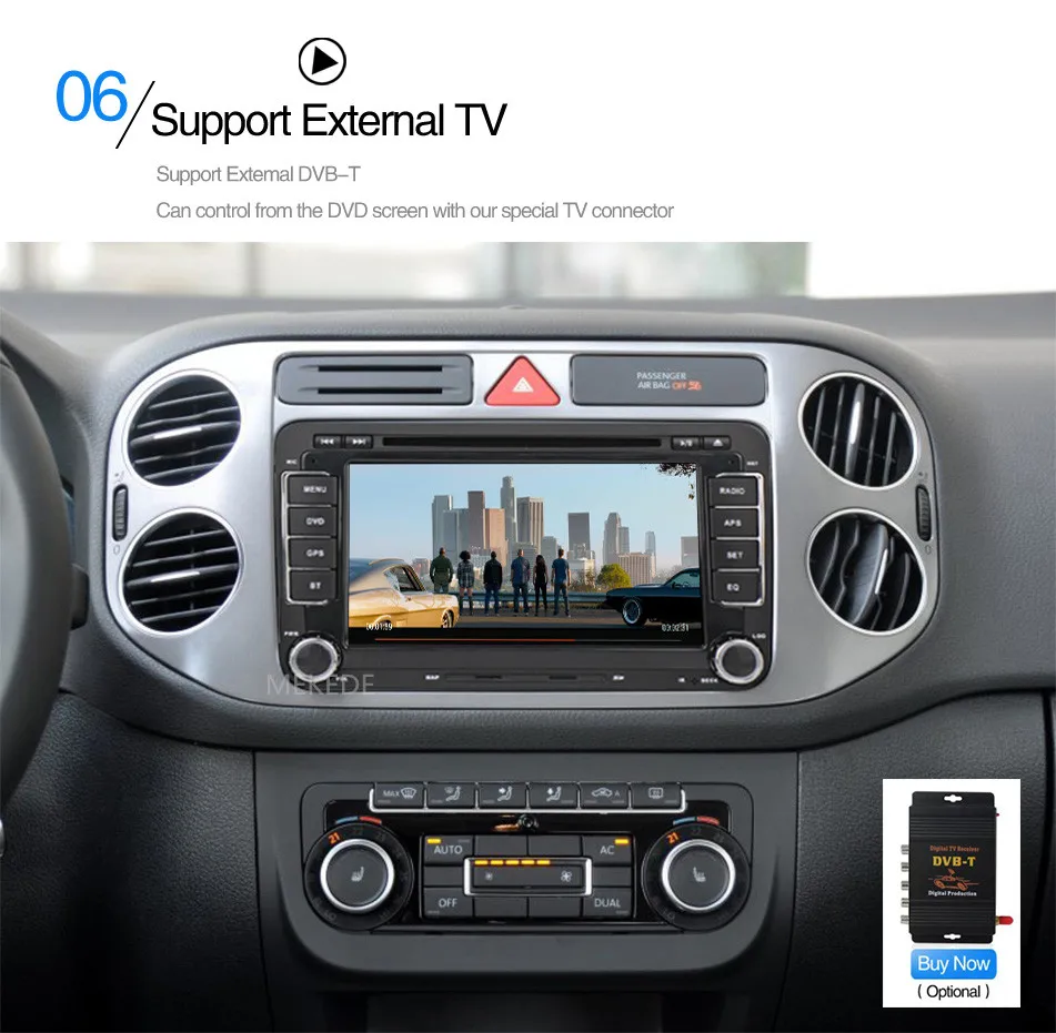 Sale 7 inch Android 7.1 2din Car GPS navigation Player for VW Caddy EOS Golf Jetta Passat tiguan polo golf 5 with DVD BT radio stereo 24