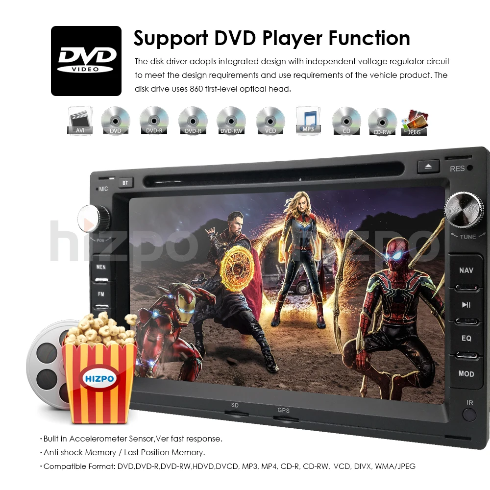 Cheap 7" Car DVD Player for VW Golf 4 T4 LUPO POLO Passat B5 Sharan with RDS BT GPS Bluetooth Radio Canbus SD USB Free Camera Map card 15