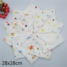 5 P Двухслойный хлопок мультфильм швейный нагрудник из сетчатой ткани слюнявчик полотенце детский нагрудник Груминг квадратная Ванна мочалка детские подарки