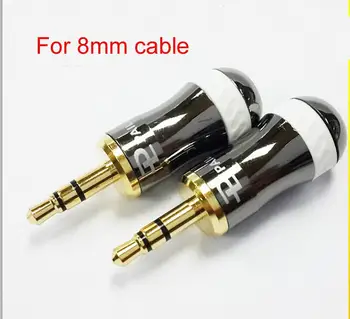 

Free Shipping 10pcs/lot PAILICCS 3.5mm Male Jack Audio Headphone Stereo for 8mm Cable